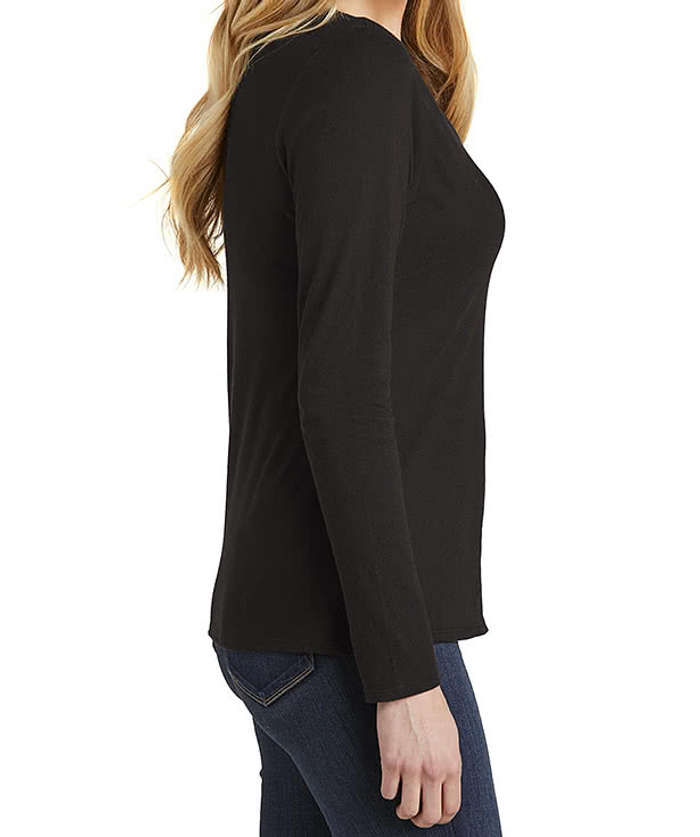 District Women's V.I.T. Long Sleeve V-Neck T-shirt - Light Grey Heather 6 District Women's V.I.T. Long Sleeve V-Neck T-shirt - Light Grey Heather