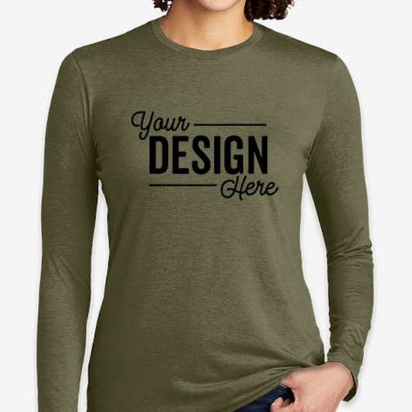 Allmade Women's Tri-Blend Long Sleeve T-shirt - Olive You Green