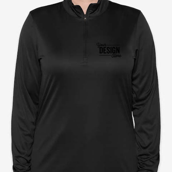 Clique by Cutter & Buck Women's Spin Eco Half Zip Performance Shirt - Black