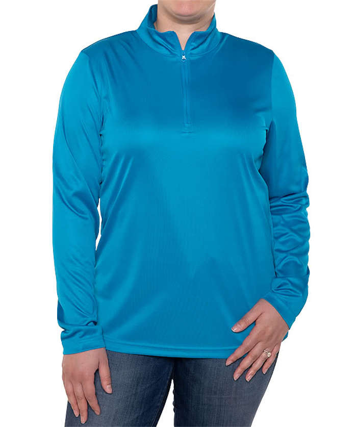 Clique by Cutter & Buck Women's Spin Eco Half Zip Performance Shirt - Black