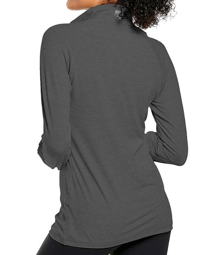 Storm Creek Women's Pacesetter Recycled Performance Quarter Zip Shirt - Light Heather Gray 5 Storm Creek Women's Pacesetter Recycled Performance Quarter Zip Shirt - Light Heather Gray