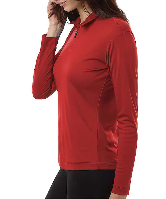AllPro Women's Pro-Lock UPF 50 Quarter Zip Performance Shirt - White