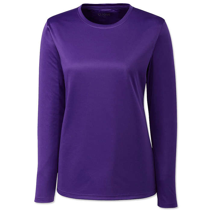 Clique by Cutter & Buck Women's Spin Eco UPF 50 Long Sleeve Performance Shirt - Hi-Vis Yellow