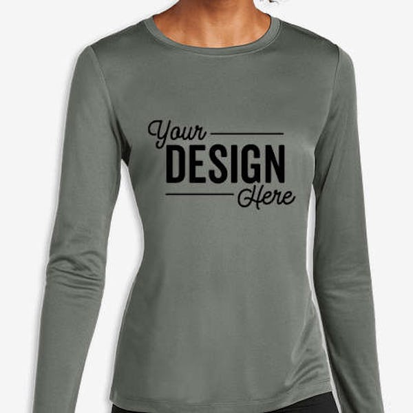 Sport-Tek Women's UPF 50 Long Sleeve Performance Shirt - Dark Smoke Grey