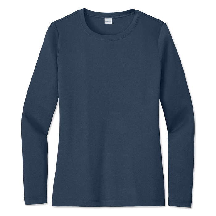 Sport-Tek Women's UPF 50 Long Sleeve Performance Shirt - Dark Smoke Grey