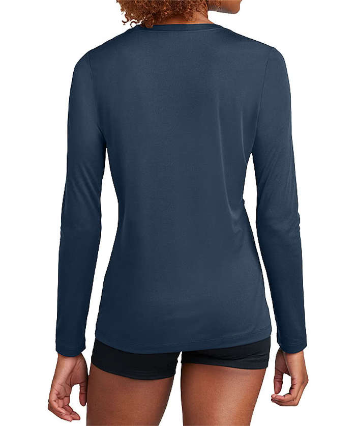 Sport-Tek Women's UPF 50 Long Sleeve Performance Shirt - Dark Smoke Grey