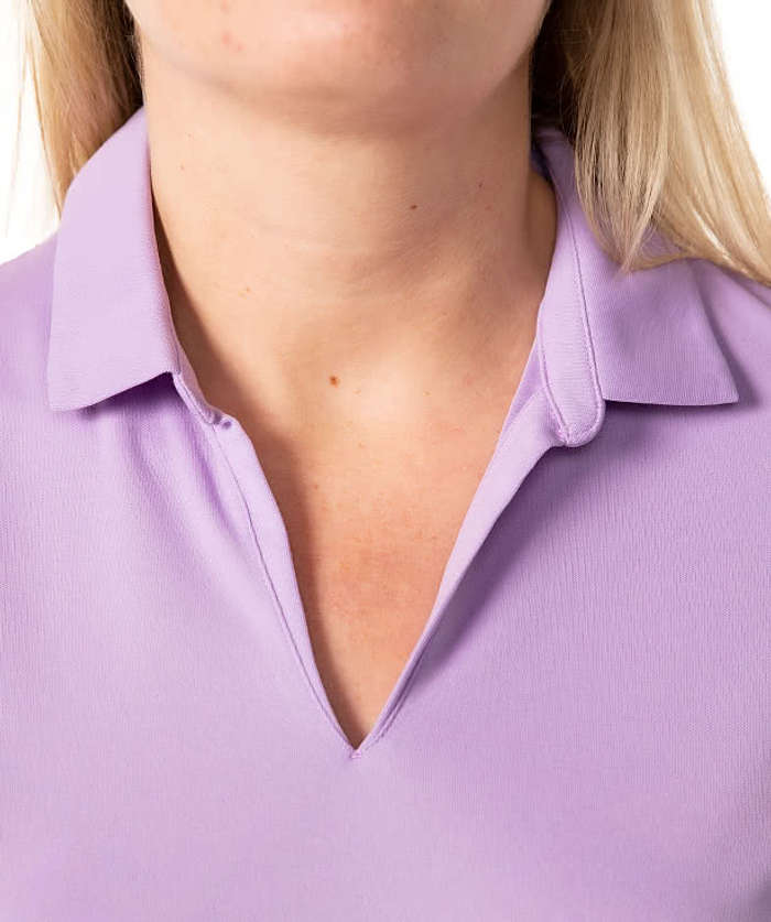 Nike Women's Dri-FIT Micro Pique Performance Polo 2.0 - Printed - Urban Lilac