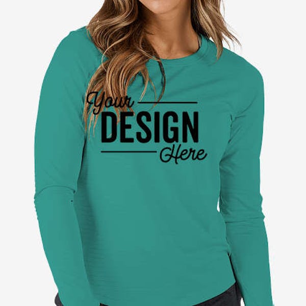 Storm Creek Women's Sightseer Recycled Long Sleeve Performance Shirt - Aqua Green