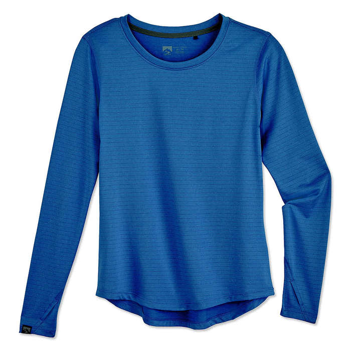 Storm Creek Women's Sightseer Recycled Long Sleeve Performance Shirt - Aqua Green