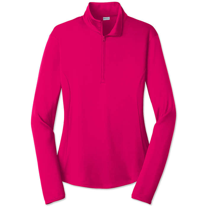 Sport‑Tek Women's Competitor Quarter Zip Performance Shirt - White