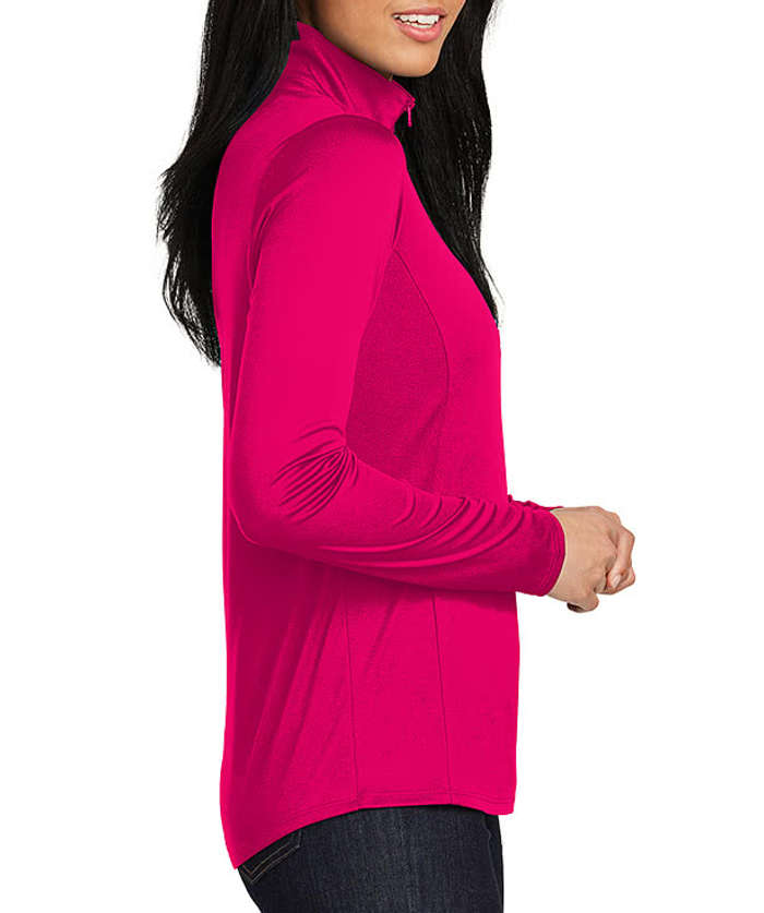 Sport‑Tek Women's Competitor Quarter Zip Performance Shirt - White
