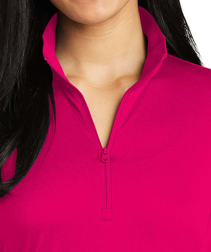 Sport‑Tek Women's Competitor Quarter Zip Performance Shirt - White