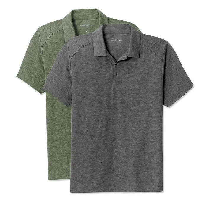 Sport-Tek Tri-Blend Performance Polo - Printed - Pond Blue Heather