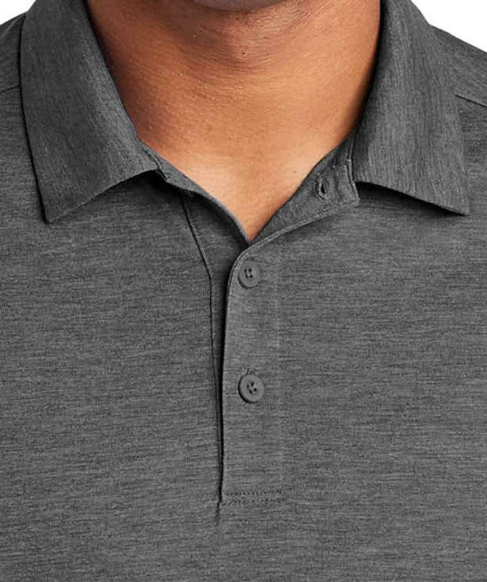 Sport-Tek Tri-Blend Performance Polo - Printed - Pond Blue Heather