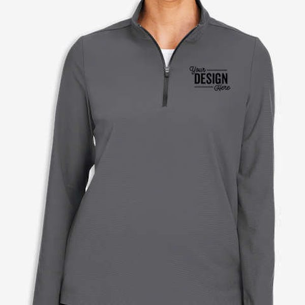 Devon & Jones Women's CrownLux Windsor Welded Performance Quarter Zip Pullover - Graphite