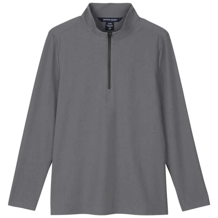 Devon & Jones Women's CrownLux Windsor Welded Performance Quarter Zip Pullover - Graphite