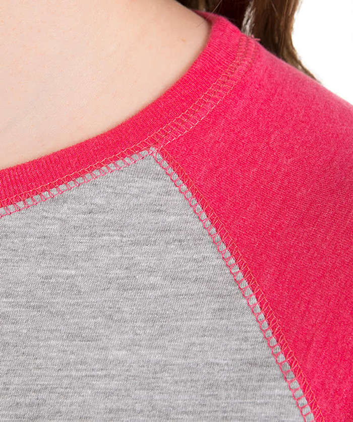 LAT Women's Raglan T-shirt - Vintage Heather / Vintage Smoke 5 LAT Women's Raglan T-shirt - Vintage Heather / Vintage Smoke