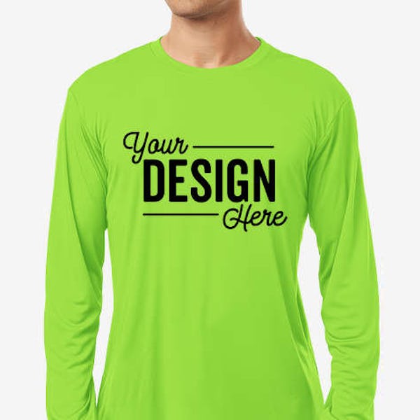 AllPro Interlock UPF 50 Long Sleeve Performance Shirt - Lime