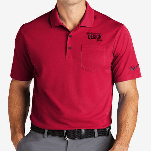 Nike Dri‑FIT Micro Pique Performance Pocket Polo 2.0 - Printed - University Red