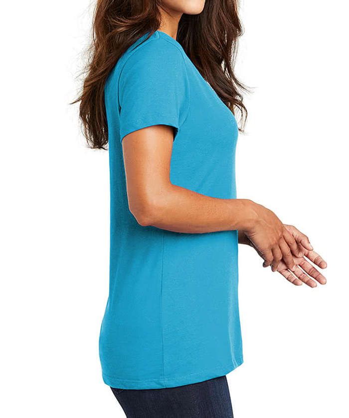District Women's Perfect Weight V-Neck T-shirt - Heathered Navy 6 District Women's Perfect Weight V-Neck T-shirt - Heathered Navy