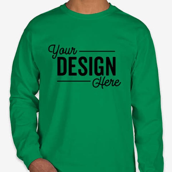 Gildan Ultra Cotton Long Sleeve T-shirt - Irish Green