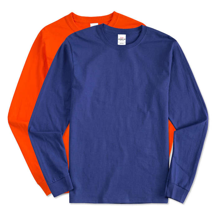 Hanes Authentic Long Sleeve T-shirt - Deep Royal