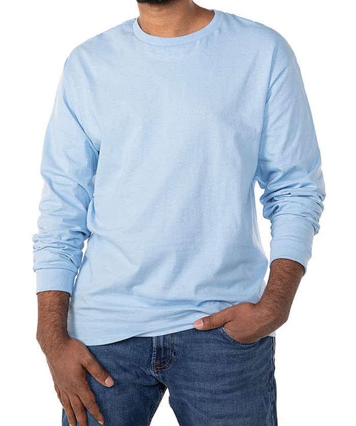 Hanes Authentic Long Sleeve T-shirt - Deep Royal 3 Hanes Authentic Long Sleeve T-shirt - Deep Royal