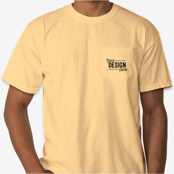 Comfort Colors 100% Cotton Pocket T-shirt - Butter