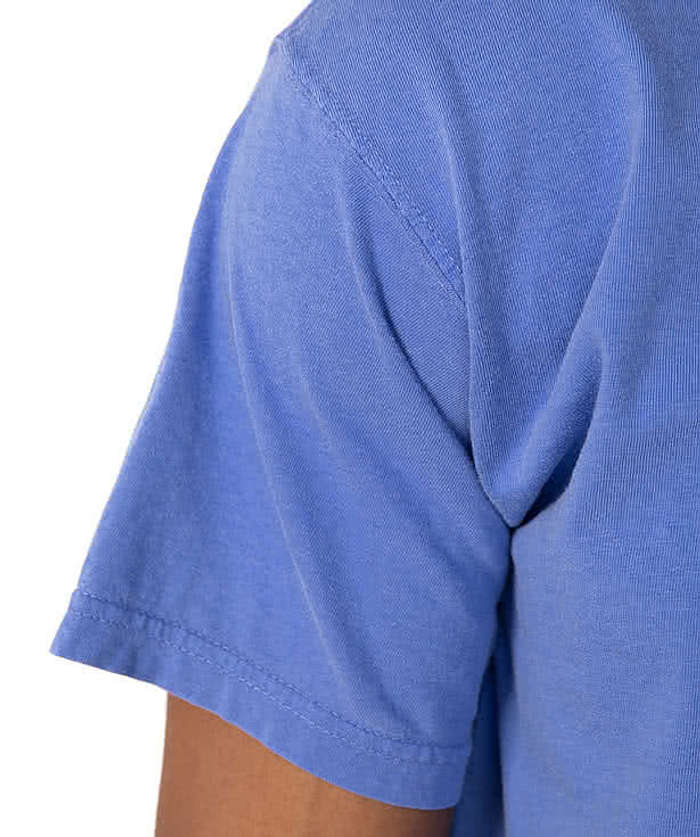 Comfort Colors 100% Cotton Pocket T-shirt - Embroidered - Denim