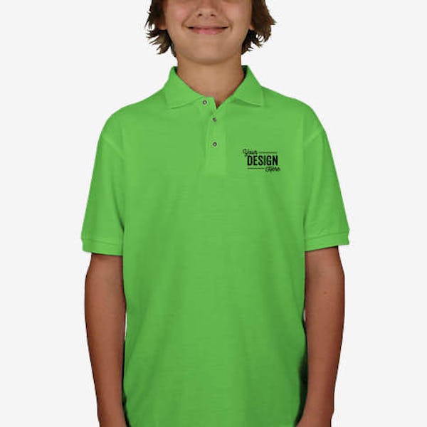Port Authority Youth Silk Touch Polo - Lime