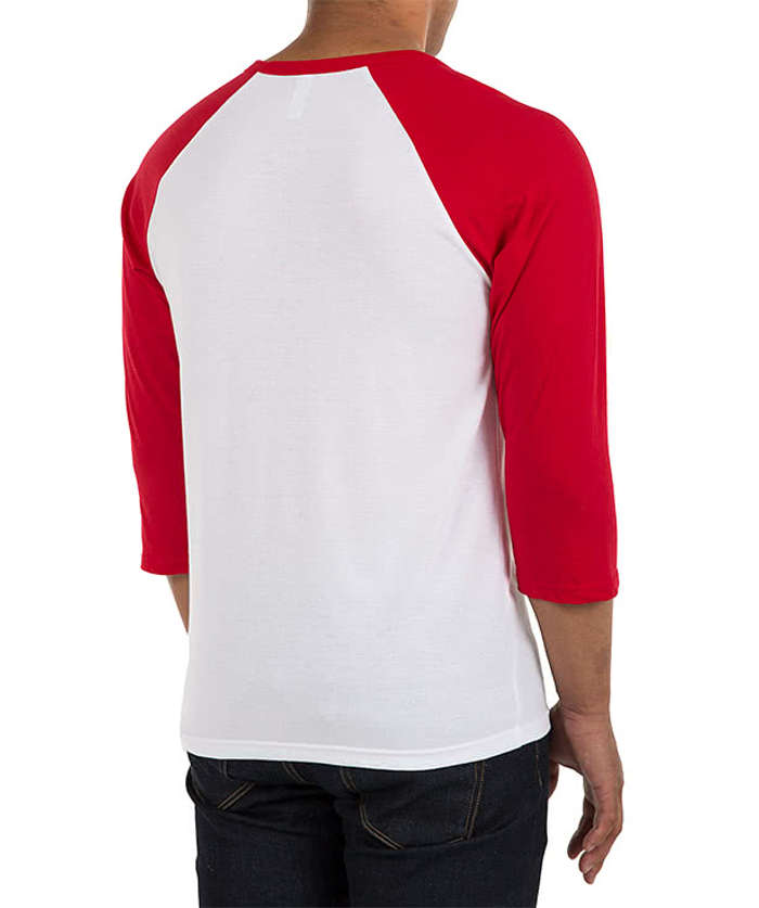 Bella + Canvas Lightweight Raglan T-shirt - White / Black