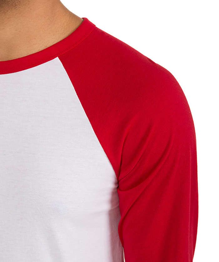 Bella + Canvas Lightweight Raglan T-shirt - White / Black