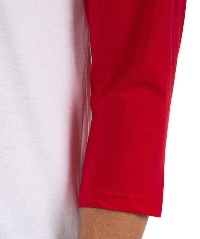 Bella + Canvas Lightweight Raglan T-shirt - White / Black