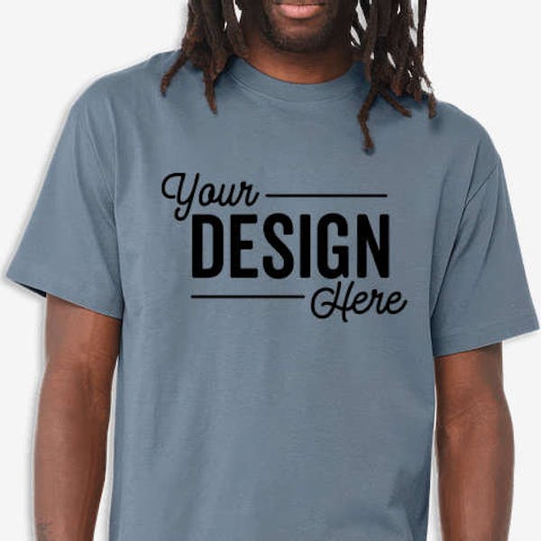Bella + Canvas Drop Shoulder Heavyweight T-shirt - Vintage Denim
