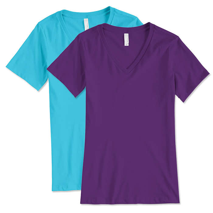 Bella + Canvas Women's Jersey V-Neck T-shirt - Team Purple