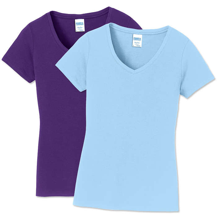Port & Company Women's Fan Favorite V-Neck T-shirt - White