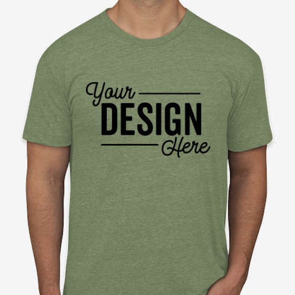 American Apparel Tri-Blend Crewneck Track T-shirt - Tri-Olive