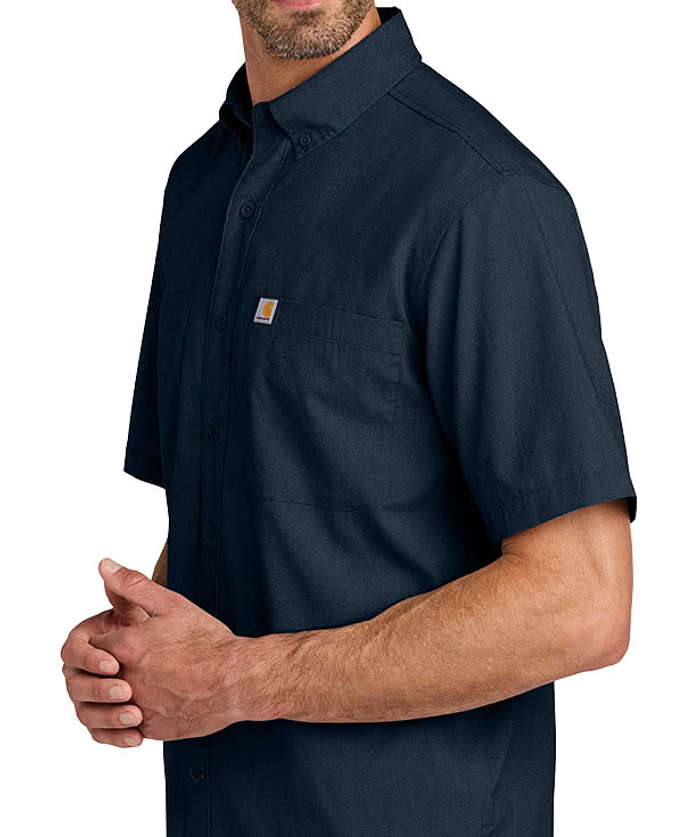 Carhartt Force Sun Defender Short Sleeve Work Shirt - Embroidered - Steel 6 Carhartt Force Sun Defender Short Sleeve Work Shirt - Embroidered - Steel