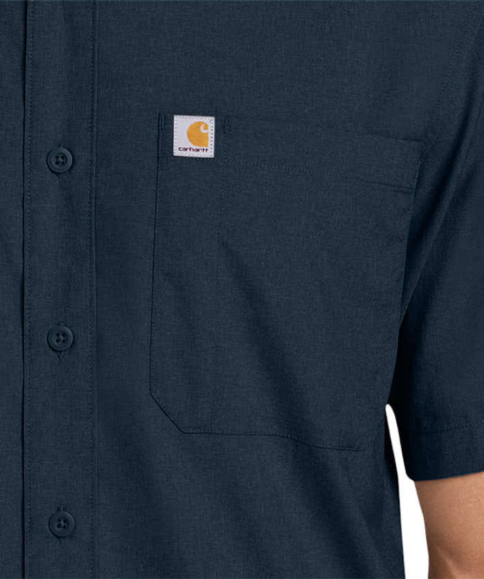 Carhartt Force Sun Defender Short Sleeve Work Shirt - Embroidered - Steel 8 Carhartt Force Sun Defender Short Sleeve Work Shirt - Embroidered - Steel
