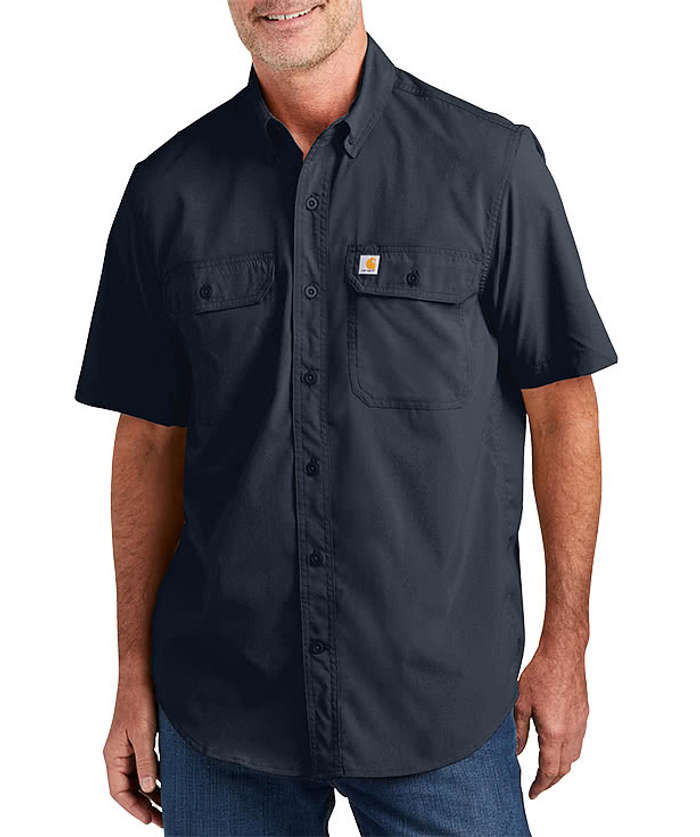 Carhartt Force Solid Short Sleeve Work Shirt - Embroidered - Burnt Olive 4 Carhartt Force Solid Short Sleeve Work Shirt - Embroidered - Burnt Olive
