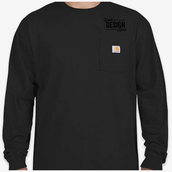 Carhartt Workwear Crewneck Long Sleeve Pocket T-shirt - Black