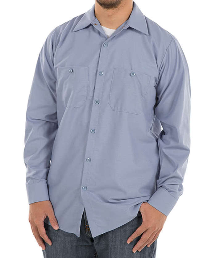 Red Kap Long Sleeve Industrial Work Shirt - Petrol Blue
