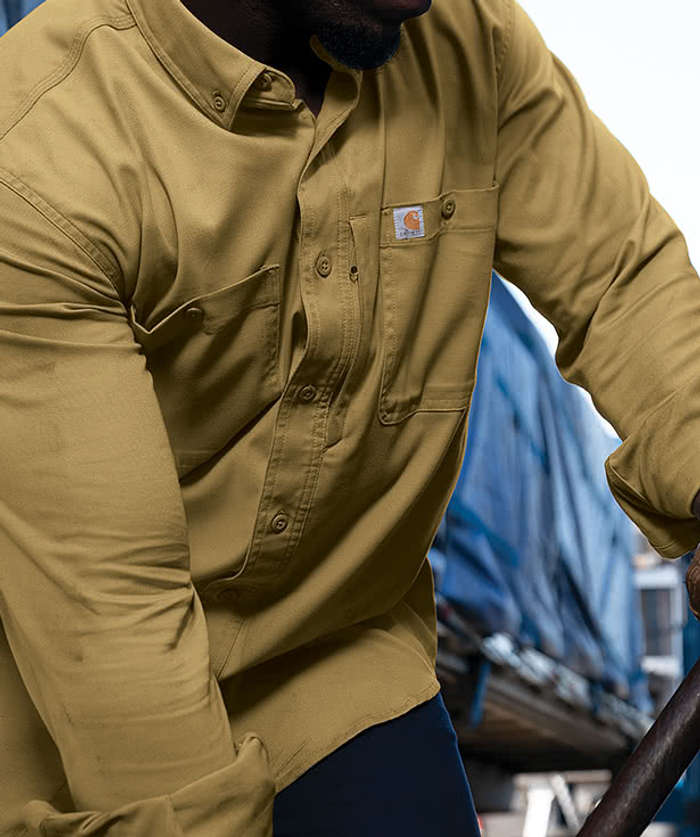 Carhartt Rugged Professional Series Long Sleeve Work Shirt - Dark Khaki 7 Carhartt Rugged Professional Series Long Sleeve Work Shirt - Dark Khaki