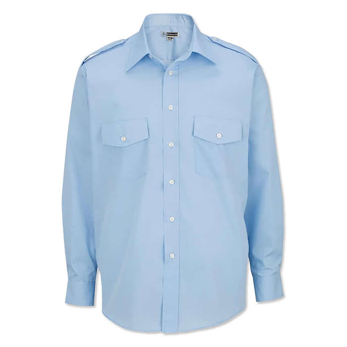 Edwards Navigator Poplin Long Sleeve Work Shirt - Blue 3 Edwards Navigator Poplin Long Sleeve Work Shirt - Blue