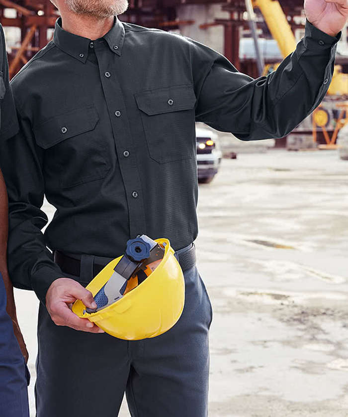 CornerStone Select Ripstop Long Sleeve Work Shirt - Navy Blue