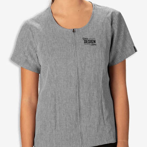 Edwards Women's Melange Scotchgard Treated Full Zip Tunic - Cool Grey Heather
