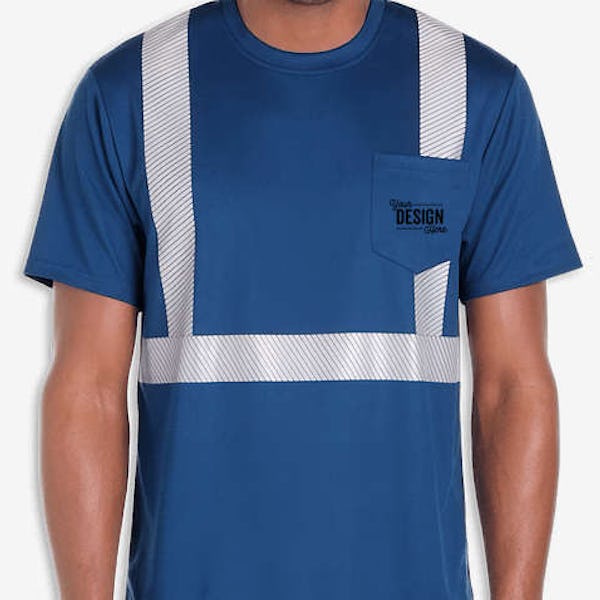 CornerStone Non-ANSI Enhanced Visibility Segmented Tape Safety Pocket T-shirt - Royal