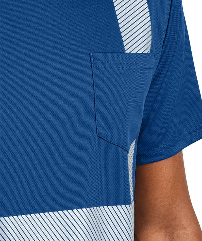 CornerStone Non-ANSI Enhanced Visibility Segmented Tape Safety Pocket T-shirt - Royal 6 CornerStone Non-ANSI Enhanced Visibility Segmented Tape Safety Pocket T-shirt - Royal