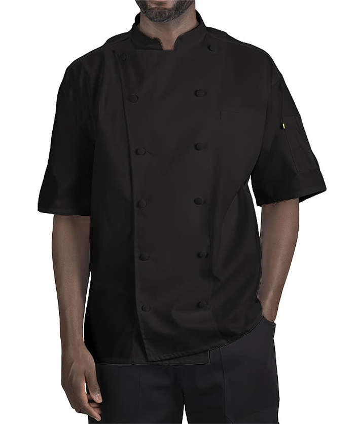 Edwards 12 Button Mesh Back Short Sleeve Chef Coat - White 3 Edwards 12 Button Mesh Back Short Sleeve Chef Coat - White