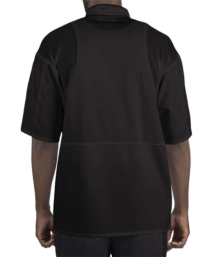 Edwards 12 Button Mesh Back Short Sleeve Chef Coat - White 4 Edwards 12 Button Mesh Back Short Sleeve Chef Coat - White